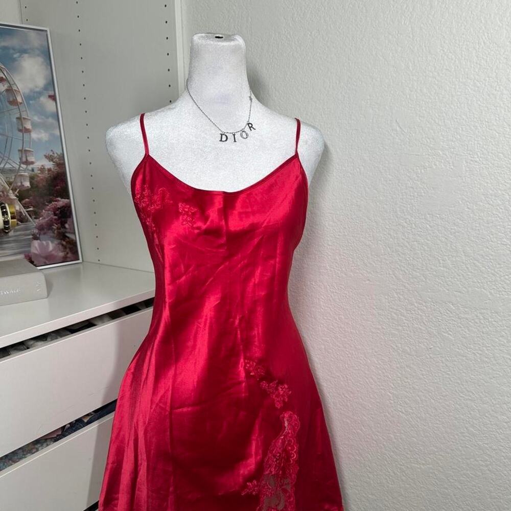 Victoria Secret Red satin slip dress - Large